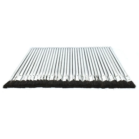 Big Horn Flexible Natural Hair Bristle Tin/Metal Tubular Ferrule Handle Acid/Flux Brushes (Qty - 36) 13021